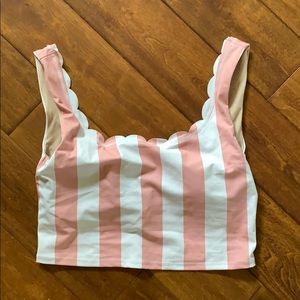 Kortni jeane large scallop swim top